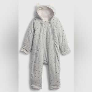 GAP Baby Hoodie Sherpa-Lined One-Piece - 6-12 months - NWT